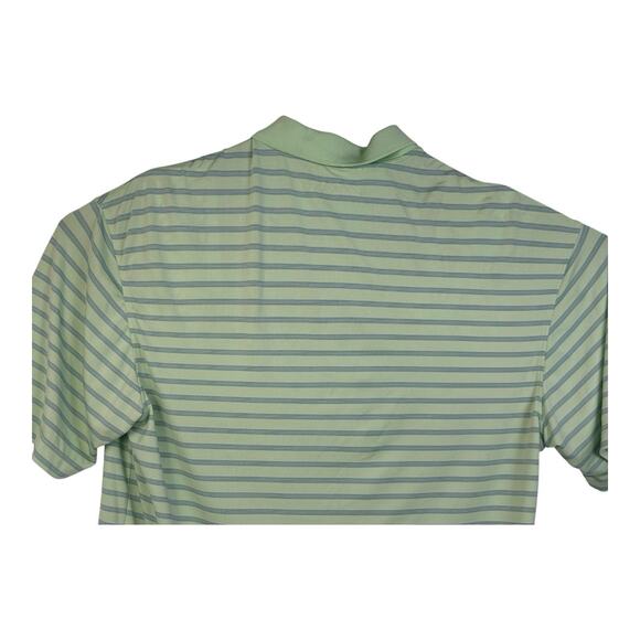 Nike Golf Dri Fit Mens Green Striped Short Sleeve Polo Shirt Size Large - Picture 6 of 14